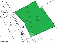 STAVEBNÍ POZEMEK V MALEBNÉ OSADĚ DAMÍČ U SOBĚŠIC V KRÁSNÉ POLOZE POD ŠUVAVSKÝMI VRCHOLY - Mapa KN.jpg