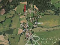 VENKOVSKÁ CHALUPA 3+1 S GARÁŽÍ A STODOLOU, ŠTIPOKLASY U PLÁNICE-REZERVACE - satelit se šipkou 2.jpg