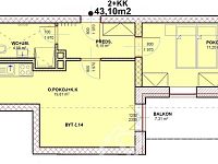 MODERNÍ 2+KK S VELKÝM BALKONEM  A VÝHLEDEM NA ŠUMAVU, PARKOVÁNÍ V DOMĚ, NOVOSTAVBA SE ZÁRUKOU, - Byt č.14.jpg