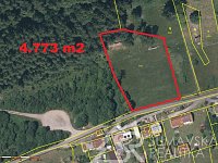 STAVEBNÍ POZEMEK NA ŠUMAVĚ PAŘEZÍ - PETROVICE U SUŠICE - O VÝMĚŘE 4.773 m2 - Mapa KN.jpg