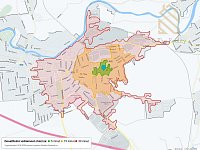 Pronájem vybaveného bytu 2+1, 51 m2, ulice  28. Října, Louny - Dosažitelná vzdálenost: chůze