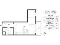 Byt 1+kk o celkové ploše 37,3, Praha - Vysočany, novostavba - 13.jpg