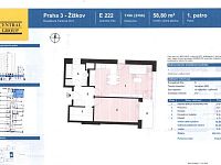 Prodej bytu 2+kk 63 m² Šrámkové, Praha – Žižkov - Pudorys E222.jpeg
