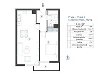 Prodej slunného bytu 2+kk s balkonem a garáži – Rezidence Krásná Hůrka, Praha 5 - Stodůlky - Karta bytu.jpg